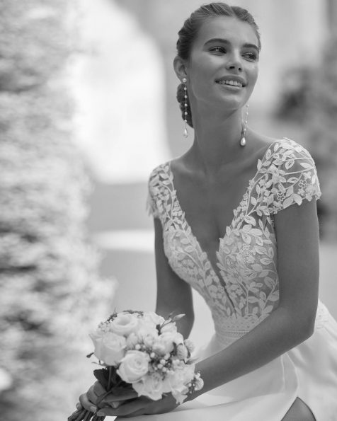 Vestido De Novia Vtido De Novia De Encaje De Encaje De Tren Real